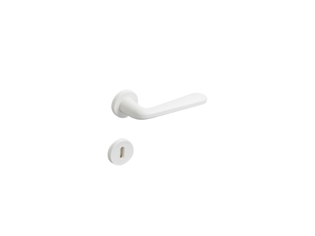 Maniglia Snapp Plastica Ricliclata Rosetta Tonda d.45x5h Bocchetta Foro Chiave varie finiture  Verum - immagine 3